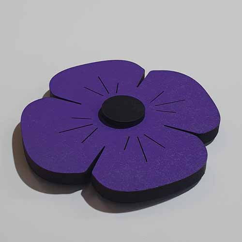 Purple Poppy Magnet - Remembrance