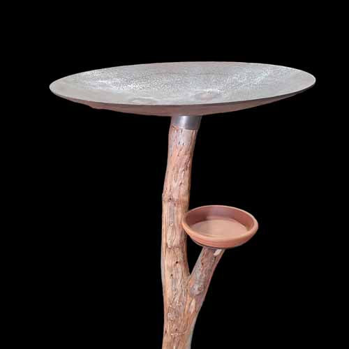 Bird Feeder on Log Stand