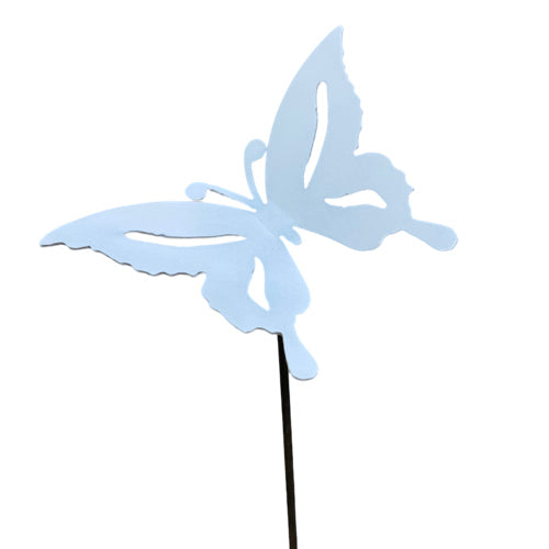 Butterfly on Stick - All White - Cabbage Moth Decoy