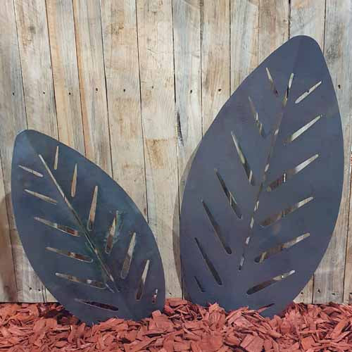 Cane Leaf Garden Sculpture - Single Medium - Right