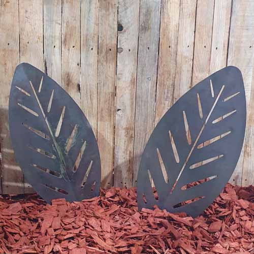 Cane Leaf Garden Sculpture - Single Small - Right