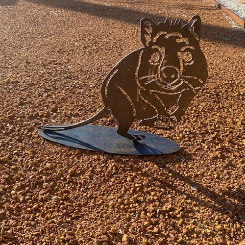 Quokka on Oval Base - Raw Finish