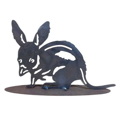 Bilby on Oval Base - Metal Art Raw Finish