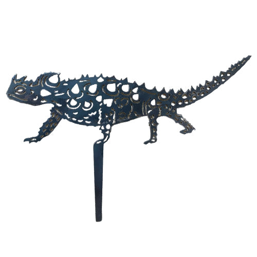 Thorny Devil Metal on Garden Stake No Background