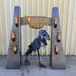 Jurassic Park Entrance - Medium Metal Art - Raw Finish Shed Wall with Trex