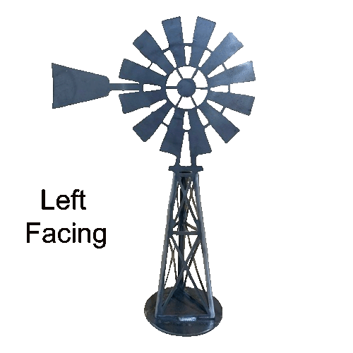 Southern Cross Windmill 3d Metal Garden Art - Raw Finish LEft Facing with Words