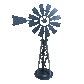 Southern Cross Windmill 3d Metal Garden Art - Raw Finish - Left Facing