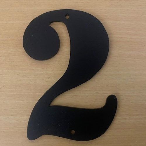 House Numbers – 150mm Aluminium, Powder Coated Black (Textured Finish) - 2