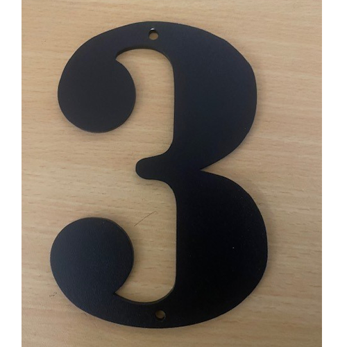 House Numbers – 150mm Aluminium, Powder Coated Black (Textured Finish) - 3