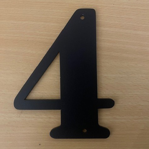 House Numbers – 150mm Aluminium, Powder Coated Black (Textured Finish) - 4