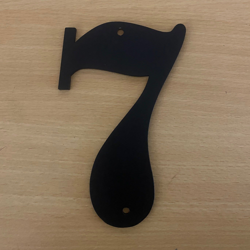 House Numbers – 150mm Aluminium, Powder Coated Black (Textured Finish) - 7