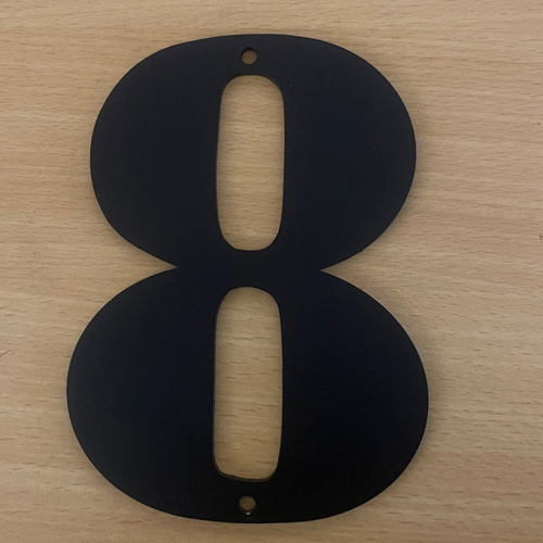 House N umbers – 150mm Aluminium, Powder Coated Black (Textured Finish) - 8
