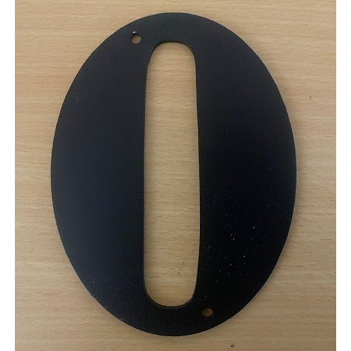 House Numbers – 150mm Aluminium, Powder Coated Black (Textured Finish) - 0