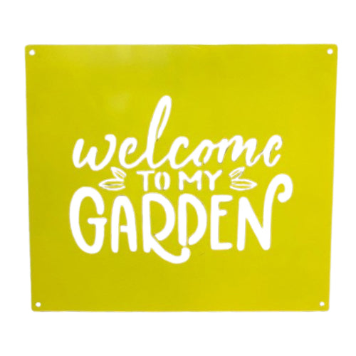 Welcome to My Garden Sign – Metal Garden Art