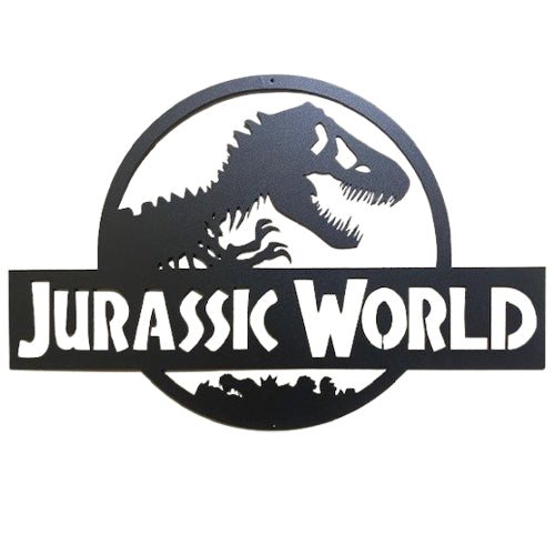 Jurassic World Metal Wall Art - Black Powder Coated Finish