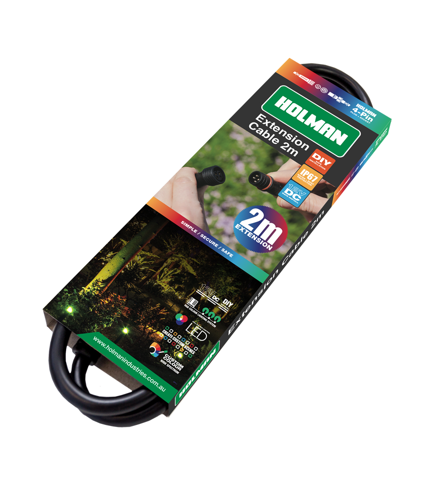 Holman Garden Light Extension Cable 2m - RGB 4 Pin - ALRGB2