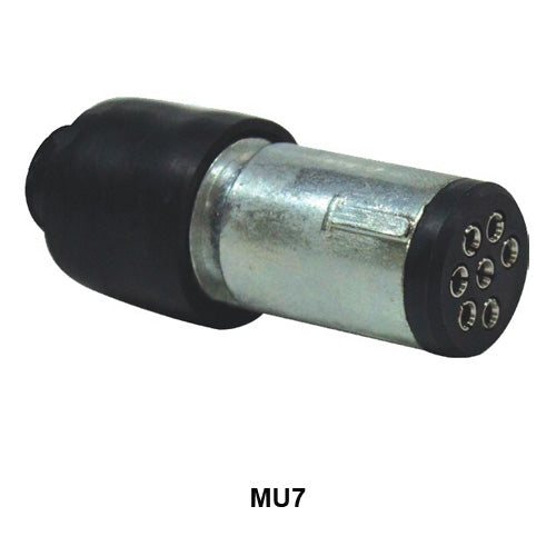 Trailer Plug - Small Metal Round 7 Pin