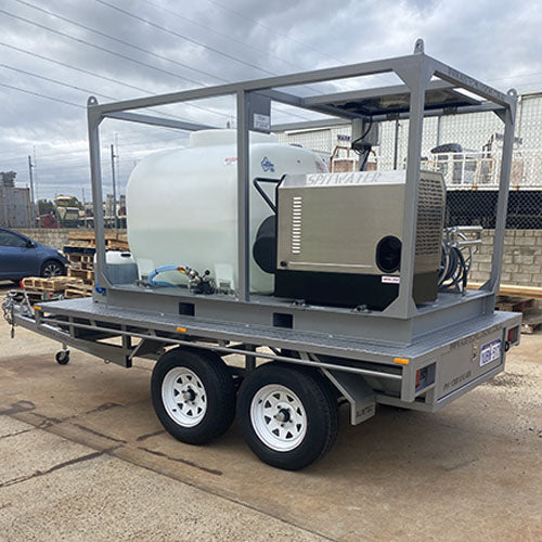 Pressure Washer Premier Skid & 2 Tonne Tandem Tailer Combo