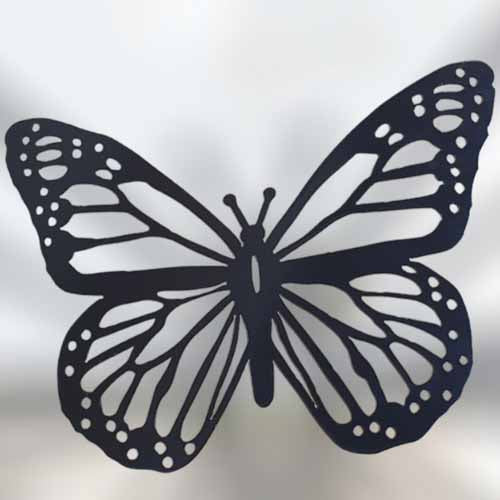 Butterfly Wall Art - Black