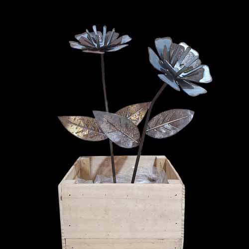 Flower - Daisy with Leaves on Stake