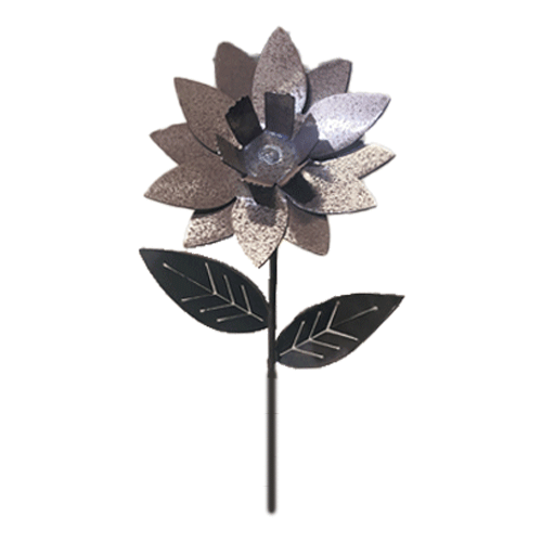 Flower - Lily with Leaves on Stake