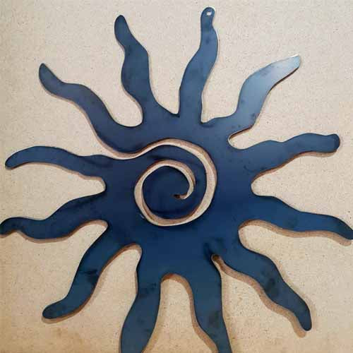 Sun Swirl Metal Art - Raw Finish