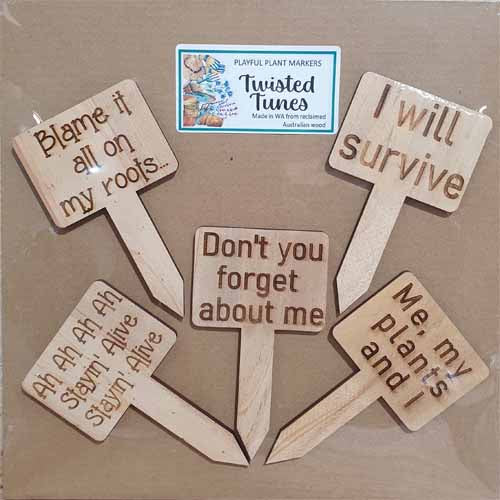Playful Plant Markers - Twisted Tunes (B) - Set 5