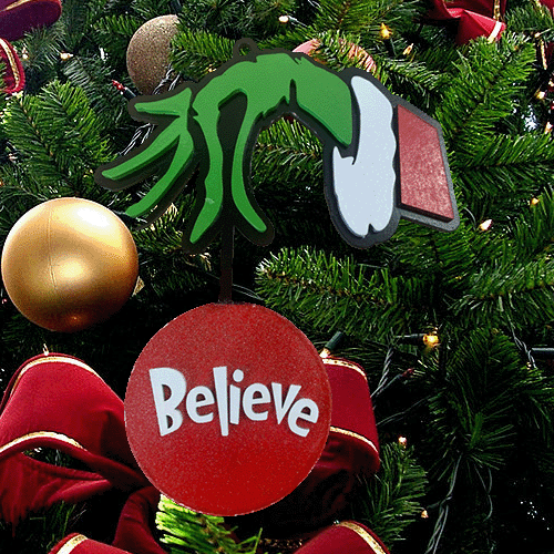 The Grinch Christmas Tree Ornament - Believe