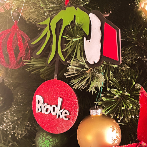 The Grinch Personalised Christmas Tree Ornament