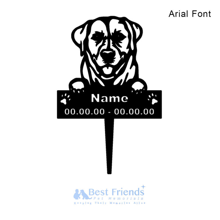 Labrador Metal Pet Memorial Garden Stake