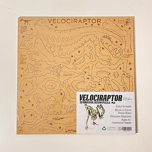 Dinosaur 3D Jigsaw Puzzle Large Velociraptor – Austech Illusions