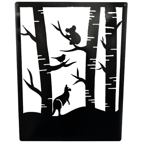 Forest Scene in Frame - Black