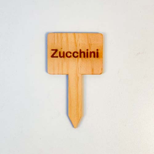 Wooden Plant Marker - Zucchini