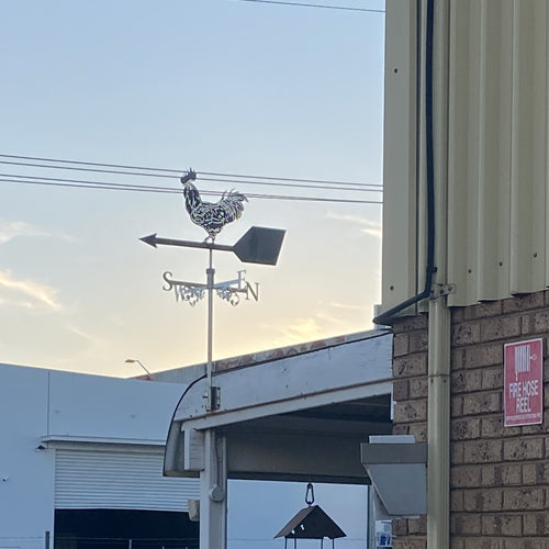 Weather vane - Rooster - Raw Finish Distant