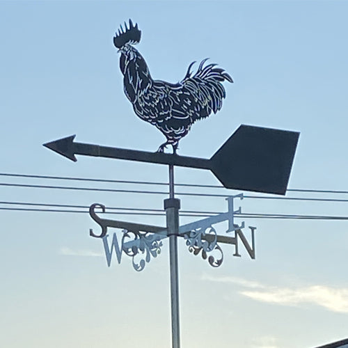 Weather vane - Rooster - Raw Finish Close UP