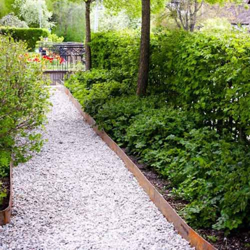 Corten Garden Edging - Path Layout
