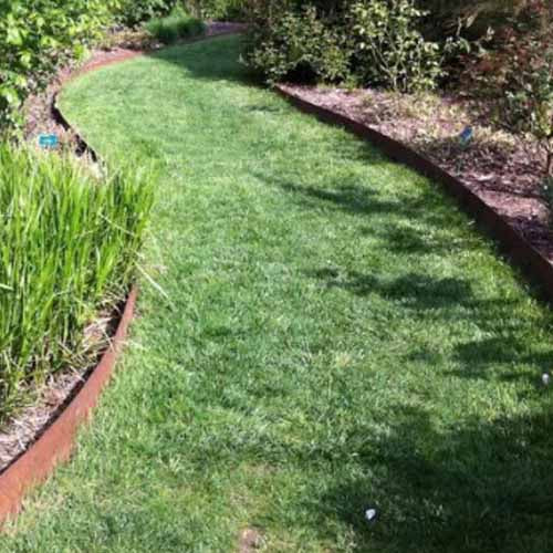 Corten Garden Edging - Grass Edge