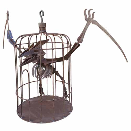 Pterodactyl In A Cage - Sculpture - Small