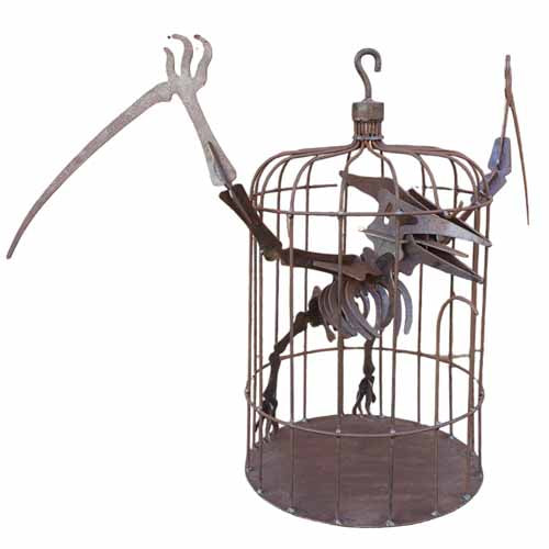 Pterodactyl In A Cage - Sculpture - Small