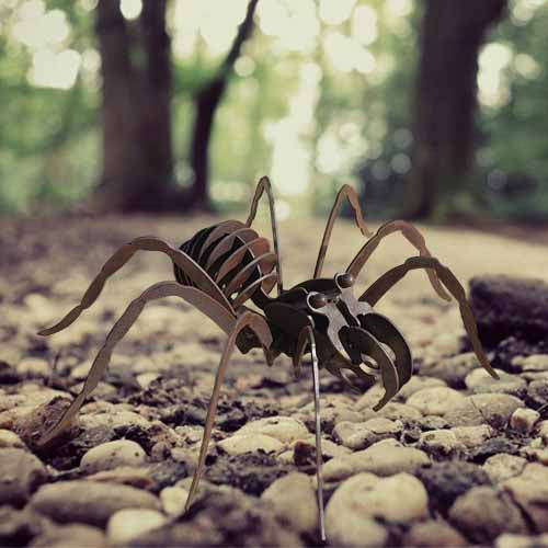 Tarantula 3D Small - Metal Art Spider - Raw Finish