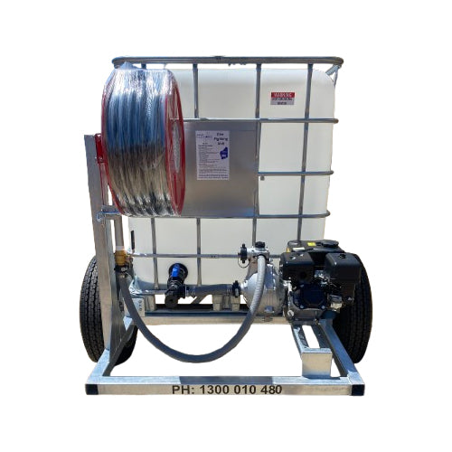 Firefighting Trailer Unit Unlicensed - 1000L Heavy Duty 6x4 with Unleaded Electric Start Pump