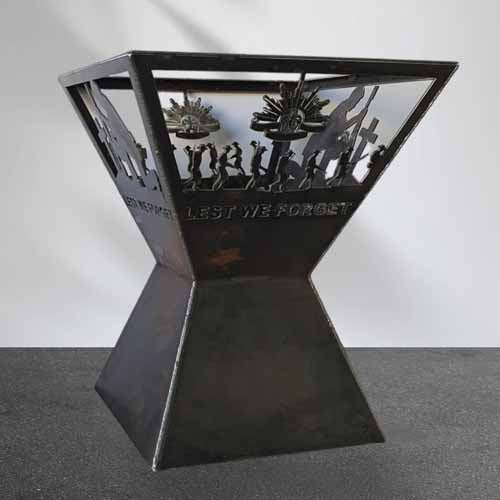 Fire Pit - ANZAC Lest We Forget Metal Art
