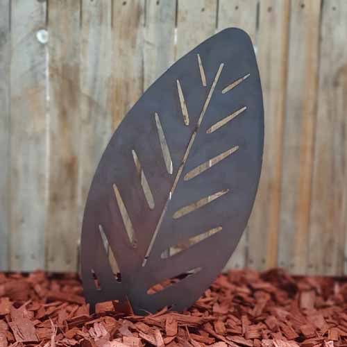 Cane Leaf Garden Sculpture - Single Small - Right