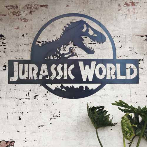 Jurassic World Wall Art - Raw Finish