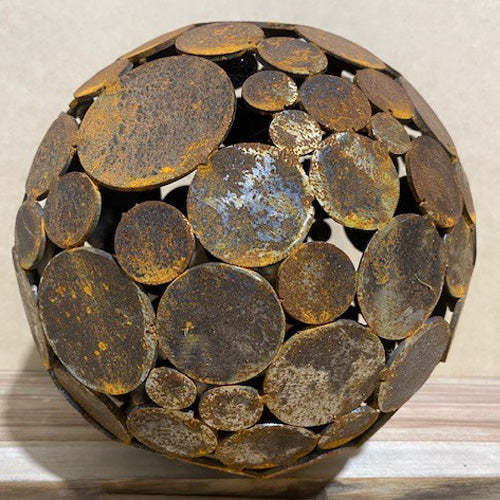 Circle Ball Metal Art Rusty