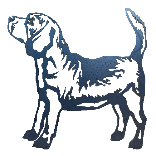 Beagle Silhouette Metal Art 