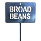 Garden Bed Sign Metal Rusty Broad Beans