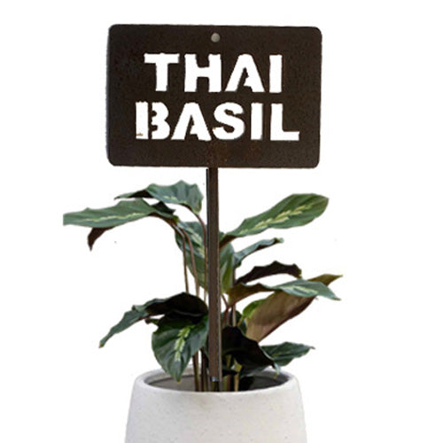 700871 - Garden Bed Sign - Rusty - Thai Basil
