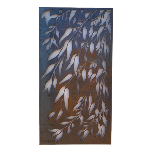 Gum Leaves Metal Wall Panel