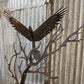 Red-Tailed Black Cockatoo 3D in Tree with Round Base - Raw Finish Metal Art Close Up